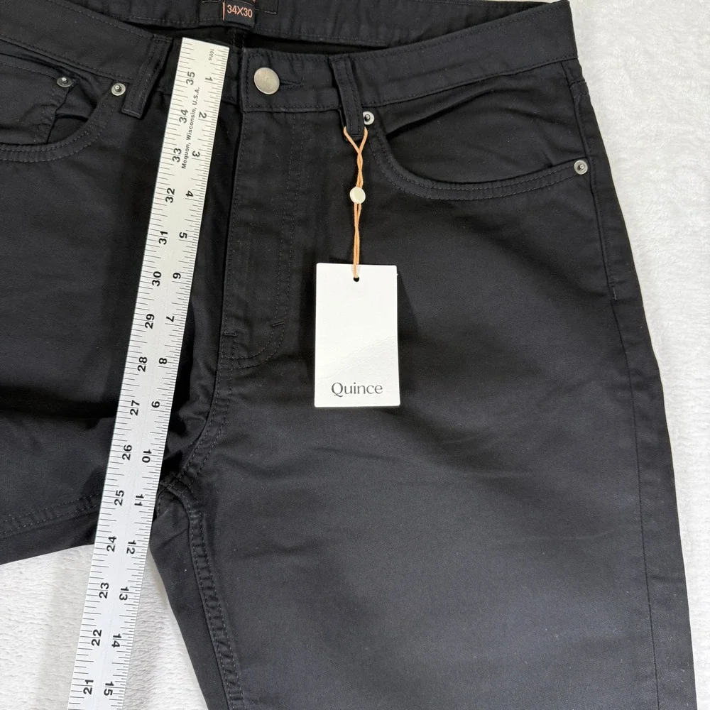 Quince Black Comfort Stretch Traveler 5-Pocket Pants 34x30 LB22434-CFL01-13453